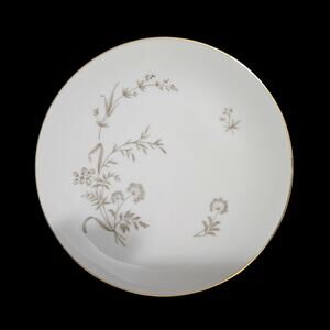 Johann Haviland Bavaria Germany 6" Salad Bread Plates Gold Trim Floral Set of 3